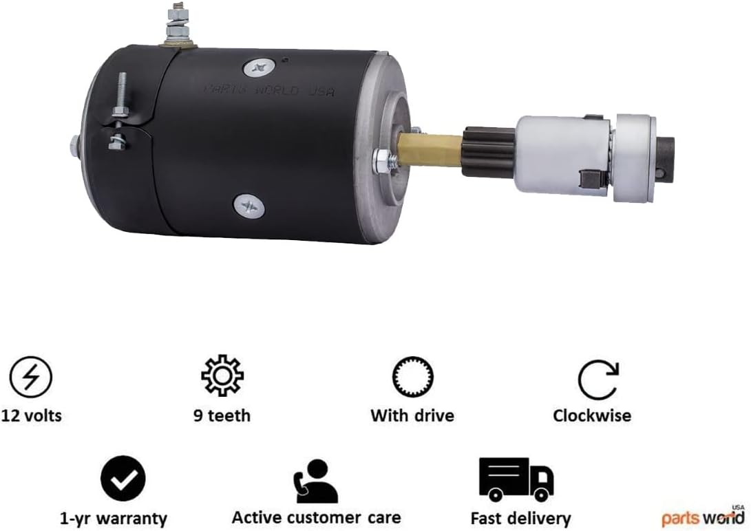 New 12 Volt Starter for Ford 8N Tractor Ford 9N 2N with Drive Bendix + 1 Year Warranty || 1939-1952 12V Ford 8N Starter 3109 8N1100R 8N11001 1831810 8N-11001R 9N11001 9N11002 SFD0191 8N-11002 SA-546