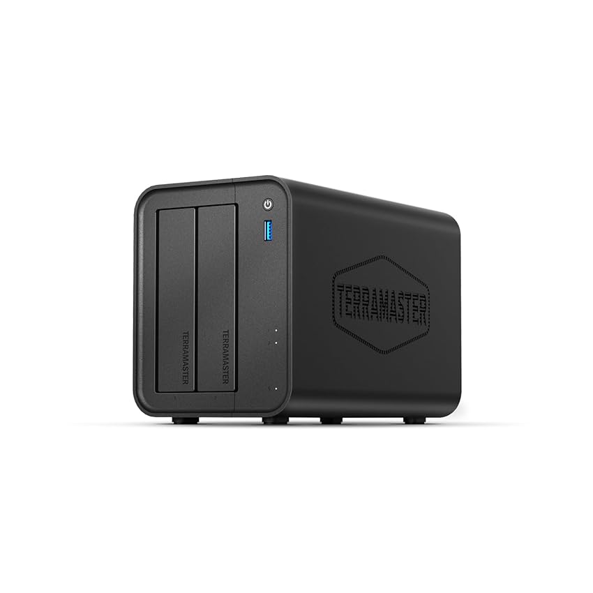 TERRAMASTER F2-425 2-Bay NAS Storage -Intel x86 Quad-Core CPU, 4GB RAM, 2.5GbE LAN, Network Attached Storage Multimedia Server per Utenti Domestici (Diskless)