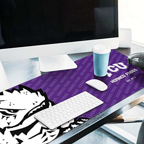 Image of YouTheFan NCAA TCU Horned Frogs Logo Series Desk Pad