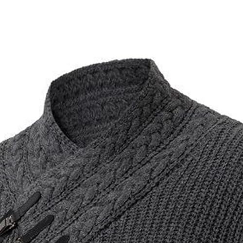 Mens Shawl Knitted Pullover Long Sleeve Casual Male Knits Sweaters Slim Fit Knit Turtleneck Sweater2