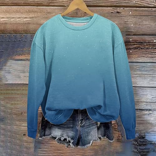 Girls Boys Gradient Crewneck Sweatshirt Cute Preppy Pullover Tops Long Sleeve Trendy Fall Clothes For Teen Girls 20254