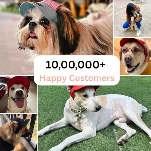 Image of DOG-O-BOW Cotton Check Baseball Cap for Dogs | Premium, Soft & Breathable Cap (Small)
