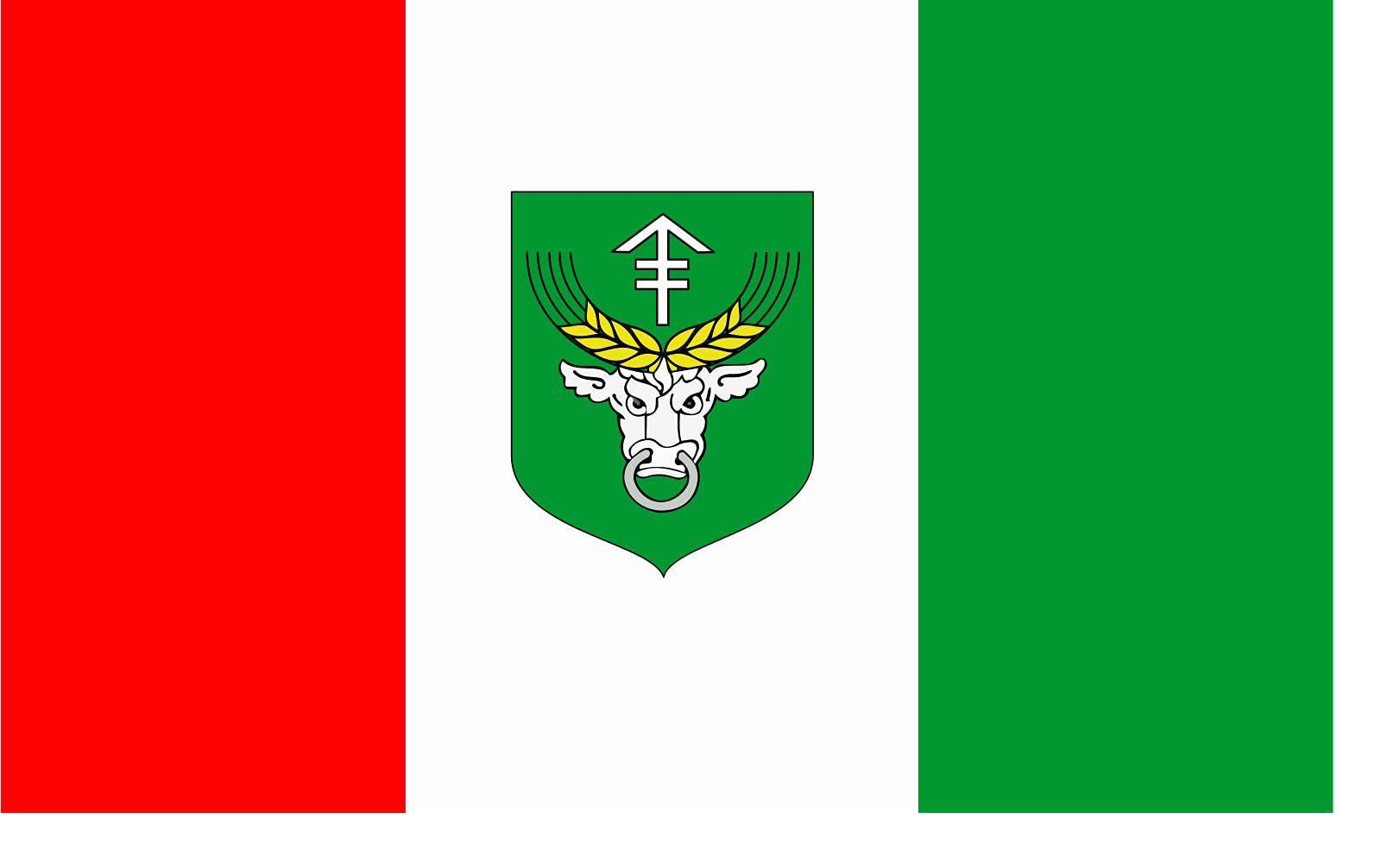 Drapeau gmina Rudniki drapeau paysage grand format 1.35m² extérieur sur mât