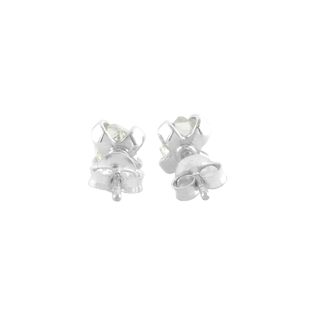 Starborn Orecchini stile post in cristallo naturale in argento sterling