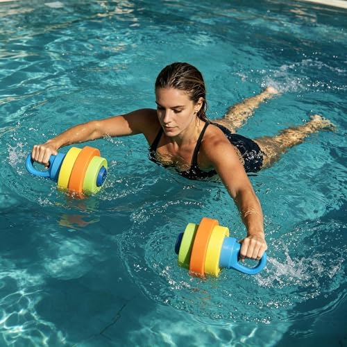 2 pesas rusas ajustables para piscina con resistencia de natación 2