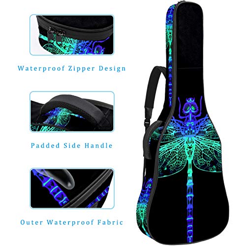 Housse pour Guitare Acoustique Libellule vert bleu Sac pour guitare électrique 10mm rembourré Housse pour Guitare… - Les Beatles, Paul McCartney, John Lennon, RIngo Starr, George Harrison Housse pour Guitare Acoustique Libellule vert bleu Sac pour guitare électrique 10mm rembourré Housse pour Guitare… – Image 5