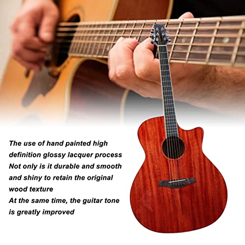 Folk Guitar Beginner Starter Pack, Guitare Acoustique Facile à Jouer Fort Pouvoir Pénétrant pour les Mélomanes (Brun) - Les Beatles, Paul McCartney, John Lennon, RIngo Starr, George Harrison Folk Guitar Beginner Starter Pack, Guitare Acoustique Facile à Jouer Fort Pouvoir Pénétrant pour les Mélomanes (Brun) – Image 3