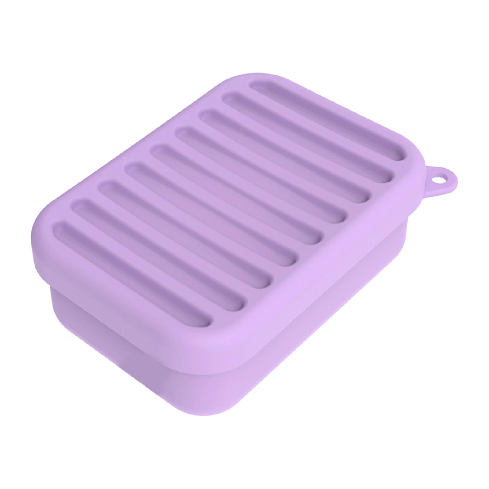 carotoe Leak-Proof Silicone Soap Holder with Drainage Layer & Anti-Slip Base for Bathroom Sink Countertop Travel Portable Soap Container with Drainage