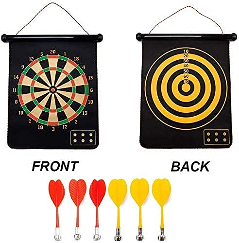 Kidoyz Magnetic Dartboard Game Set | Dart Board with 4 Safe Magnet Darts | Fun Indoor & Outdoor Game for Kids & Adults for Home, Office & Game Room (12 Inch) 1