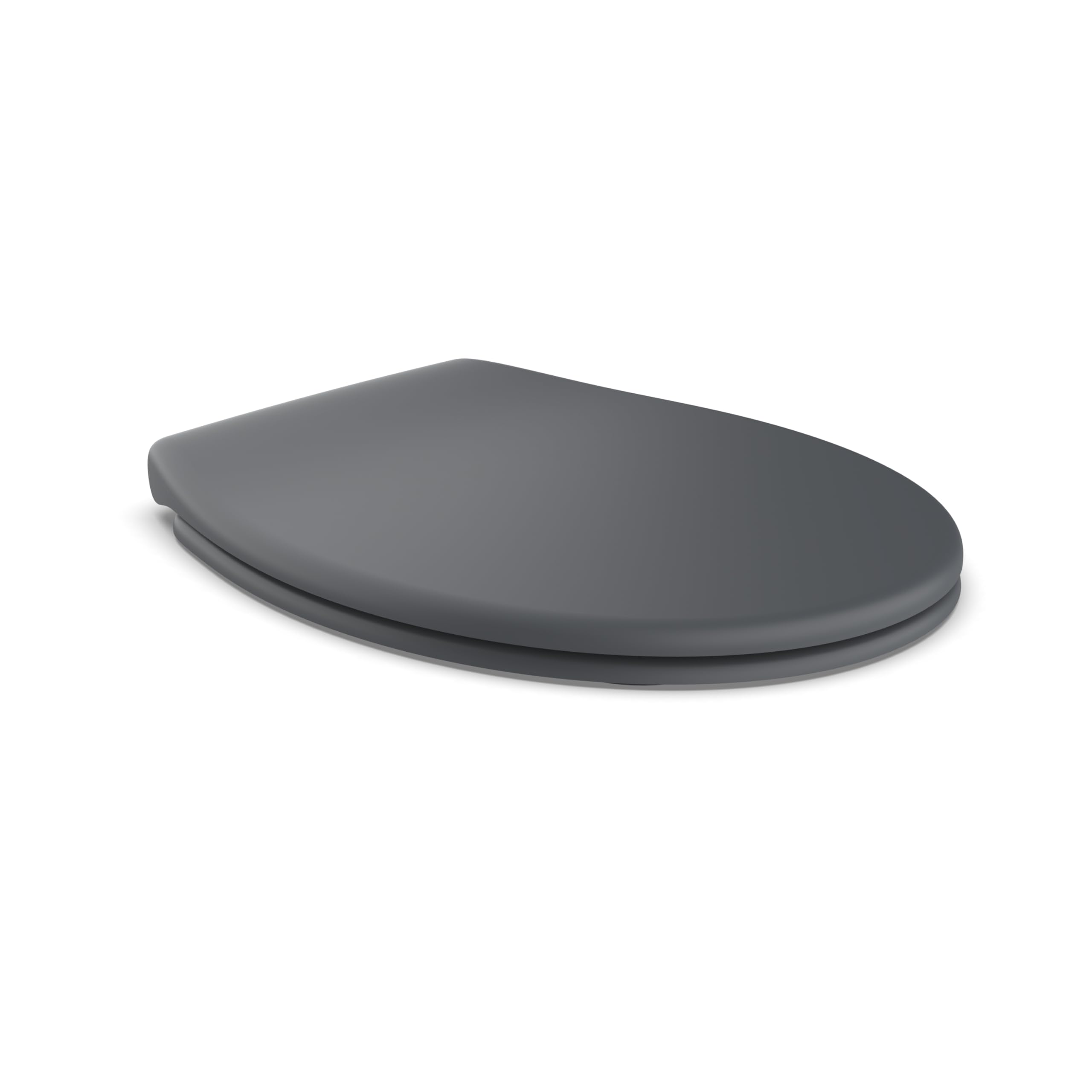 TATAY Toilet Seat Soft Close Universal | Quick Release | Fits Oval Toilets | Durable & Recycled Material | Antibacterial | O-Shape โ 37 x 44.5 cm โ Golf Model โ Anthracite Grey
