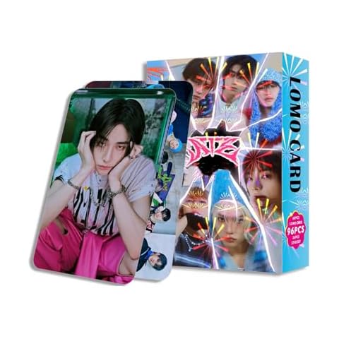 96PCS 2025 New Stray Kids Photocards Set,60PCS Stray Kids New Lomo Cards and 36PCS Stickers for Fans Thanksgiving and Christmas Collection (Blue) Cover