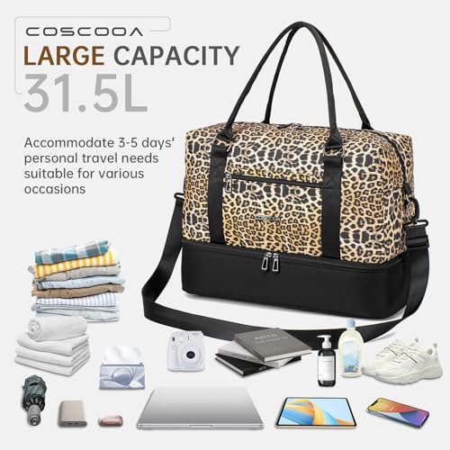 For Spirit Airlines Personal Item Bag 18x14x8 Underseat with Shoe Compartment,Carry On Weekender Overnight Tote Bag4