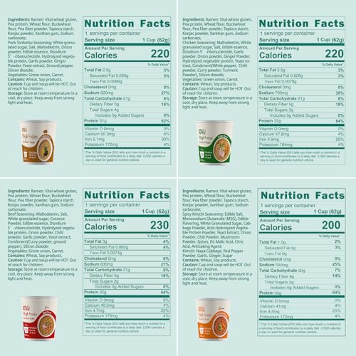 Image of VOLO VERO High Protein Instant Ramen Noodles Cups, 32g Protein, Variety