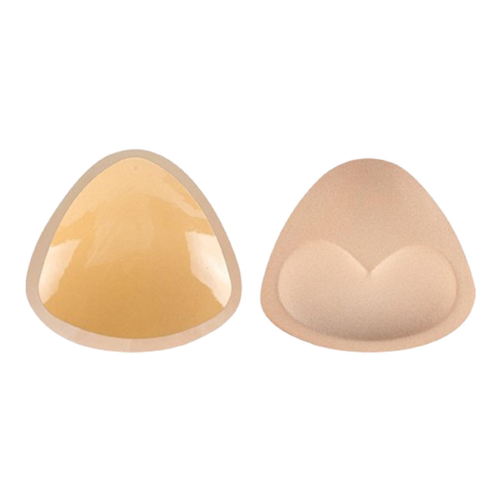 merishopp 2X Women Bra Pads Inserts Sticky Chest Insert Pads for Swimsuit Sports Dress Skin Color Triangle-picture-51