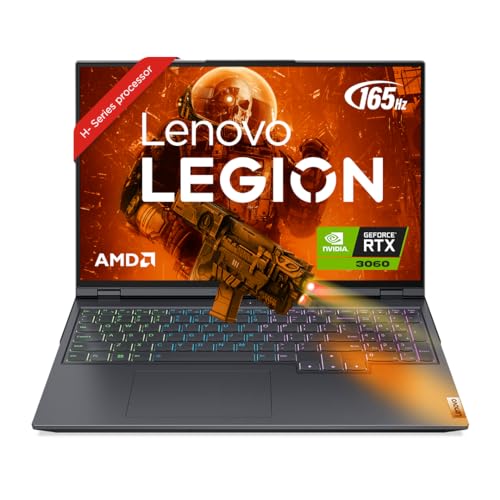 Image of Lenovo Legion 5 Pro AMD Ryzen 7 5800H 16 inch (40.64cm) WQXGA-IPS 165Hz 500Nits Gaming Laptop (16GB /512GB SSD /Win 11 /Office 2021 /NVIDIA RTX 3060 6GB /Alexa /Grey /2.45Kg), 82JQ010EIN + H200 Gaming Headset