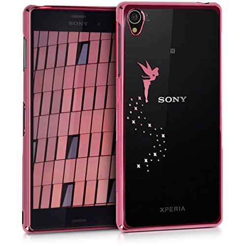 kwmobile Funda Compatible con Sony Xperia Z3 - Carcasa de TPU Hada en Rosa Fucsia/Transparente