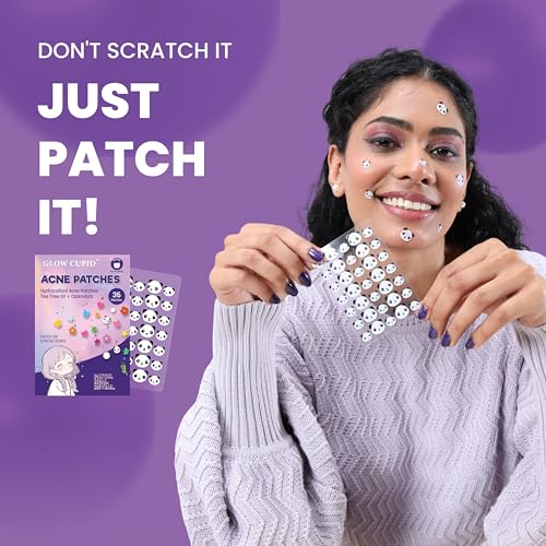 Image of Hydrocolloid Acne Pimple Patch with Tea Tree Oil & Calendula | Fast Healing | Absorbs Pus & Oil | Waterproof & Skin-Friendly Pimple Patches | Panda Shape - 36 Patches.