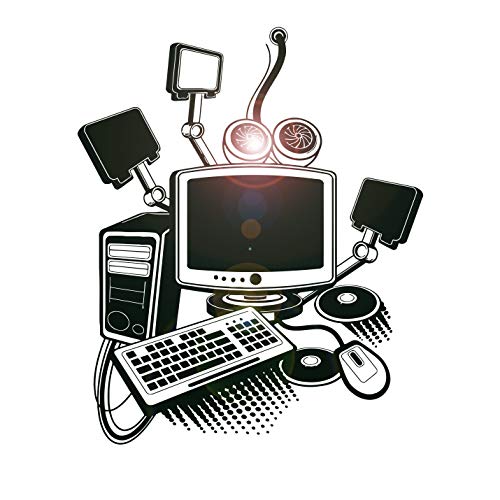 Vinilo decorativo gamer para pared negro 22.5 x 28 in miniatura 1