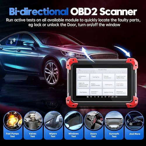 XTOOL D7 Bidirectional OBD2 Scanner: 2025 Scan Tool with ECU Coding, Full System Car Scanner Diagnostic Tool, 36+ Resets, Injector Coding, Throttle Relearn, Crank Sensor Relearn, FCA, CANFD & DoIP