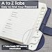 Password Book with Lock, WEMATE Password Book with Alphabetical Tabs 600+ Password Space, Internet Address, and Password Organizer Logbook with Lock, Password Keeper for Computer & Website Logins
