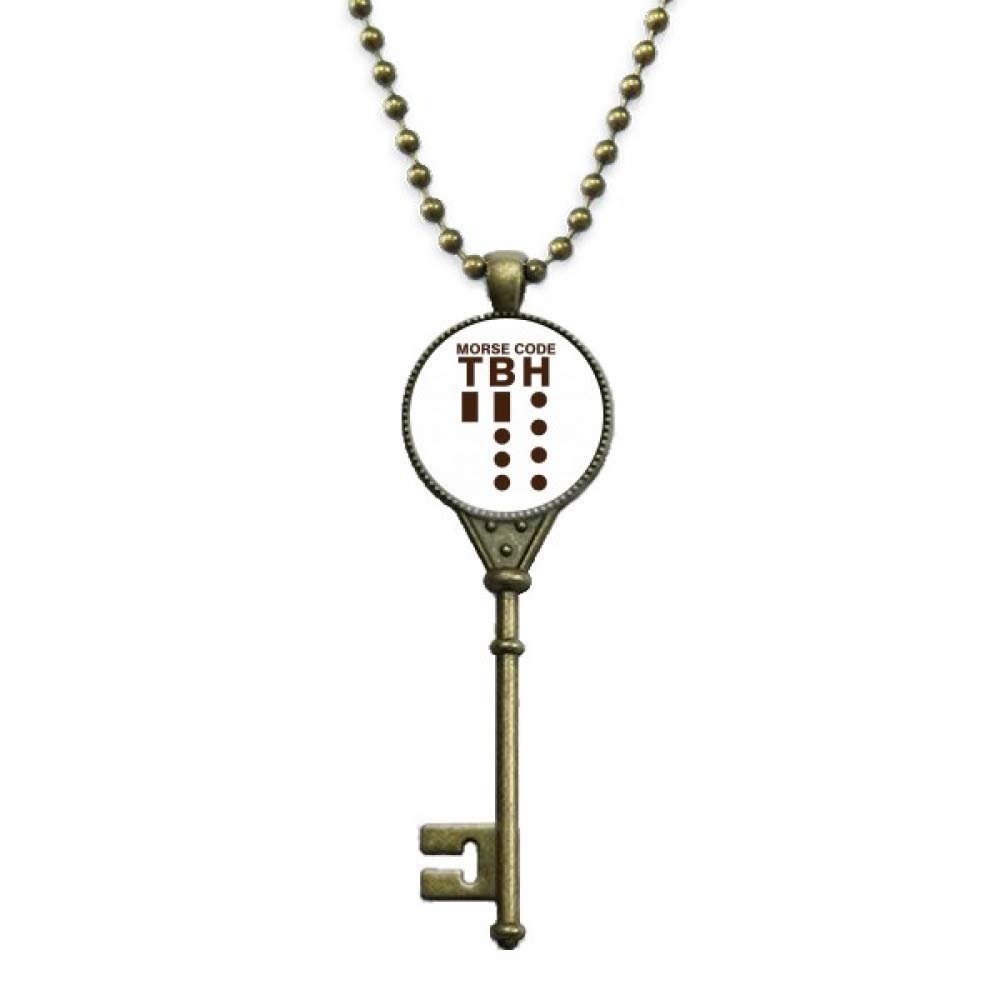 offbb Morse Code Honestly Expressed Point Line Key Necklace Pendant Tray Embellished Chain
