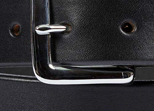 Forest Hill Executive Black Leather Belt with clean styling,100% Solid Leather (not laminate), Amish Made in Lancaster, PA4