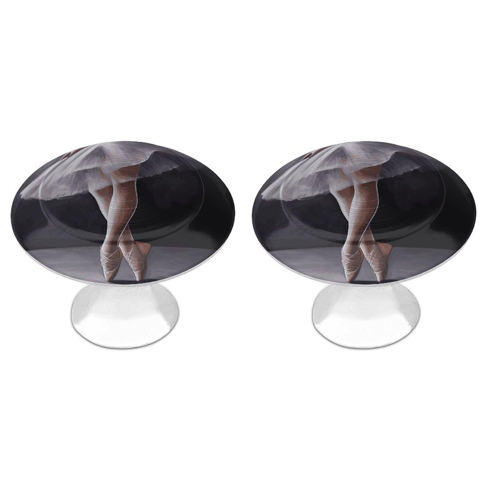 Fekiloot Style Ballet Dancer Cabinet Knobs Simple Drawer Handles Aluminum Alloy Kitchen Pulls Round Cabinet Door Knobs With Screw Door Hardware For Dresser Cabinets 2 Pack