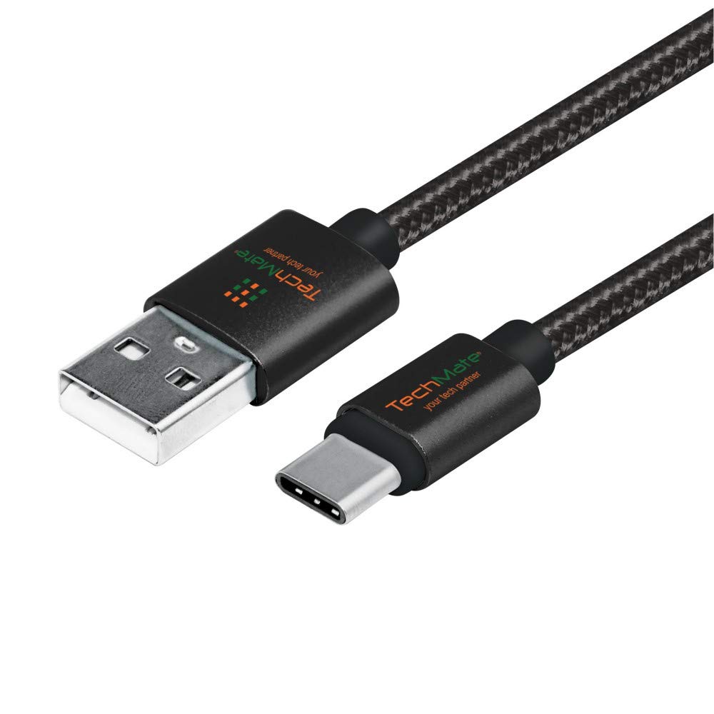 Techmate USB Type C Cable 1.2 Meter Length Fast Charging Cable 1.2 Compatible with All Type I Strong Braided Cable I High Speed Data Transfer I USB 2.0