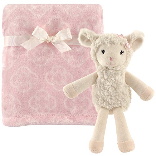 Image of Hudson Baby Unisex Baby Plush Blanket with Toy, Lamb, One Size