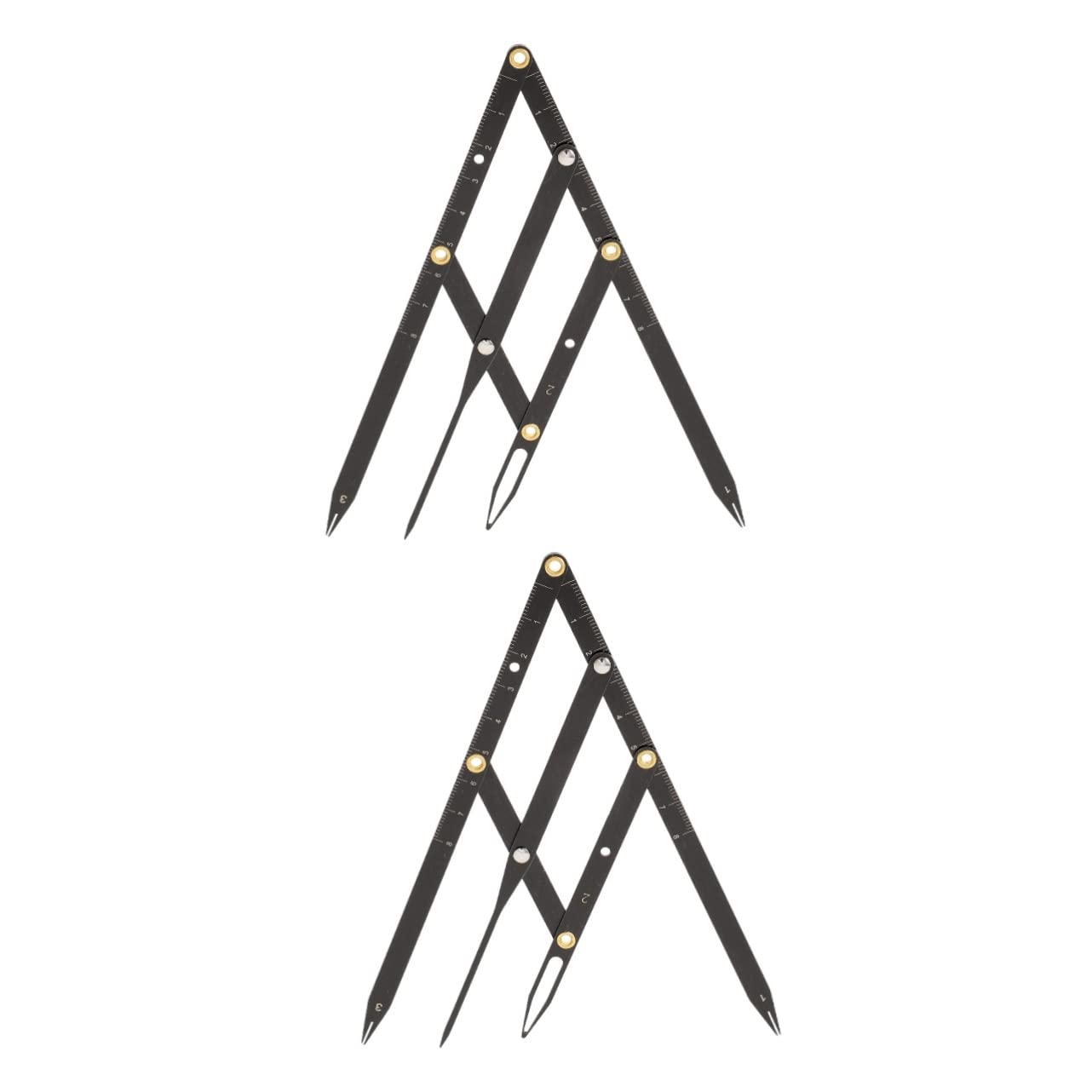 Beavorty 2 Pcs Second Generation Scale Makeup Set Eyebrow Measuring Rulers Makeup Caliper Make up Kit Metal Dies Makeup Sets Eyebrow Tattooing Ruler Eyebrow Measurement Tool Eyebrow Rulers