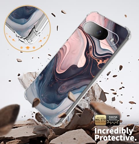 CLATUK for Google Pixel 9 Case Camera Lens Protector, [Marble Slim]+[Anti-Drop Shockproof Protective] Soft TPU Women Stylish Pixel 9 Phone Covers 2024 6.24 Inch - image 5