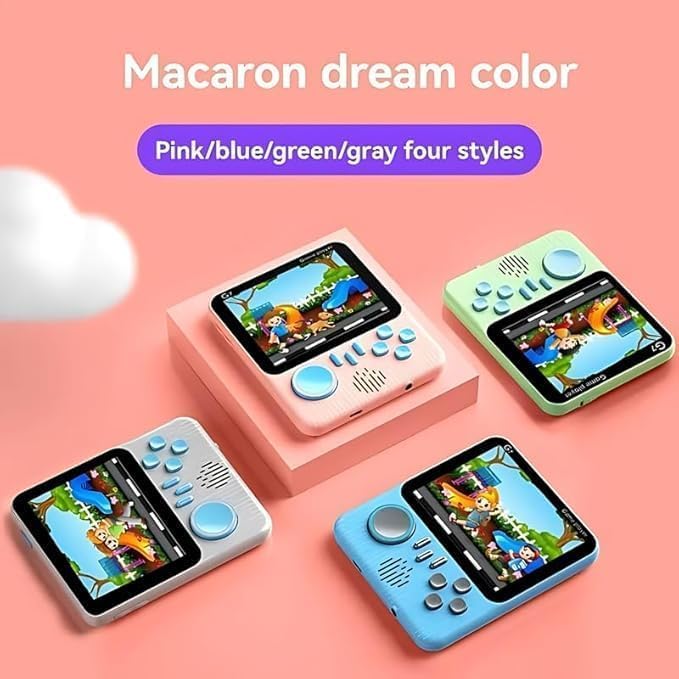 Image of G7 Handheld Retro Game Console for Kids with 3.5 Inch Screen, Ultra Thin Portable Video Game Player with 666 Built-in Games, Rechargeable for Boys & Girls, Travel & Birthday Gift