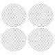PATIKIL 2 Durchmesser 304 Edelstahl Lochblech, 4 Stück 0,06 Loch 19GA Expanded Metal Mesh Runde Scheibenplatte Bildschirm Dekorative Netze für Belüftungsgitter Rauchen, Silberton
