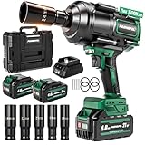 Paowafol 1500N.m(1106ft-lbs) Brushless Impact Wrench, High Torque 1/2