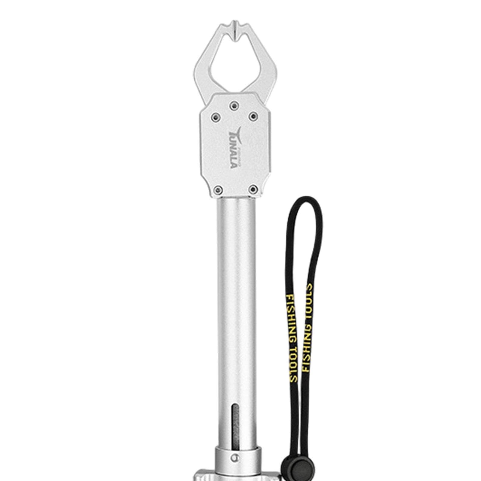 Qianly Fishing Gripper Fischgreifer Angelwerkzeug Fischlippenzange Angelzubehör mit Ergonomischem Aluminiumgriff Und Präziser Skala für Forell