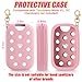 AIERSA Hand Sanitizer Spray Case Compatible with Touchland, EVA Hand Sanitizer Holder with Keychain for Touch Land Mist 1FL. OZ -Pink (Charms not Included)
