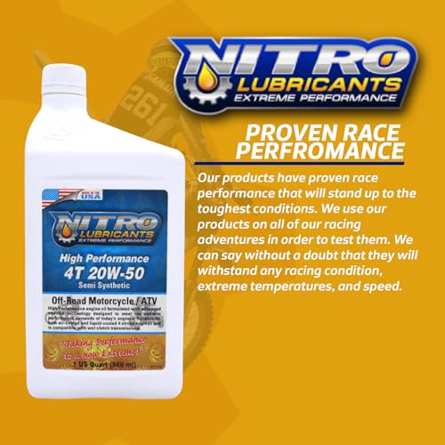 Aceite para Motor Nitro Lubricants 20W-50 1 Quart miniatura 3