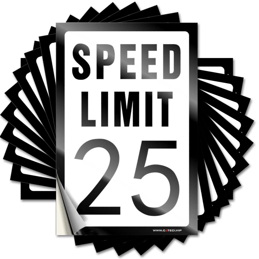 Speed Limit 25 Mph Case Love - Farmhouse Porch Decor Decal Self Adhesive Sticker(8X12CM)