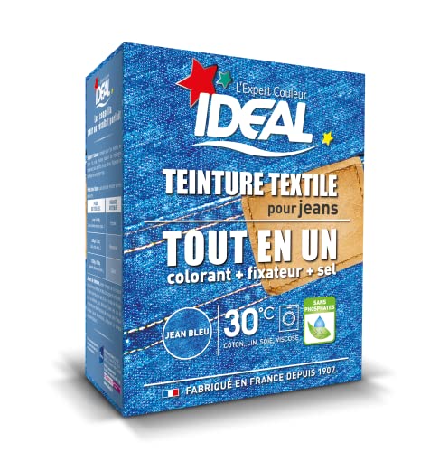 Ideal Teinture Textile Tout en un 350 g Jean Bleu