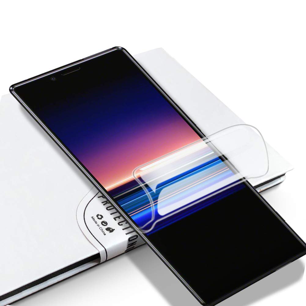 LZS Full Screen Protector for SONY Xperia 1 [2-Pack] Full Coverage Soft Hydrogel Flexible Screen Protective Film High Definition, Ultra Clear Screen Protector for SONY Xperia 1