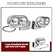 HECASA Headlights Assembly Compatible with Peterbilt 359 Style Dual Front Headlamps Kit Aluminum + Plastic Clear Lens Chrome Housing Driver & Passenger Side