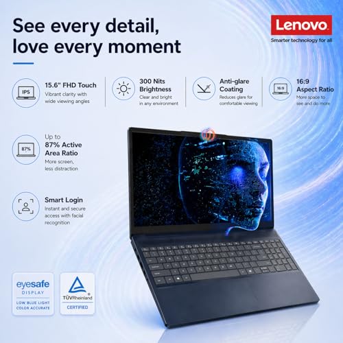 Image of Lenovo Business Laptop, 15.6 inch FHD Touchscreen Display, Intel 13th 10-Core i5 CPU(Up to 4.6 GHz), 16GB RAM, 512GB SSD, Copilot AI, Wi-Fi 6, Windows 11 w /Microsoft 365 for The Web, WOWPC USB