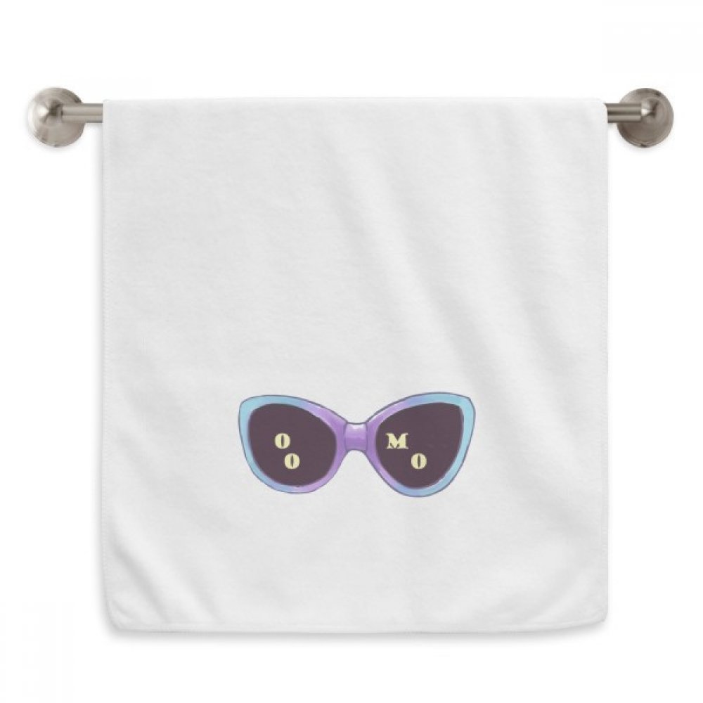Serviette de toilette blanche au motif illustré chic 13 x 29 inch