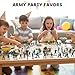 MCPINKY 100PCS Army Men Toy Soldiers, Plastic Soldier Figures Army Men Playset Multiple Poses for Boys Birthday Gift Green