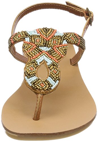 PIECES 17087487_AOP:COGNAC WITH MULTI BEADS