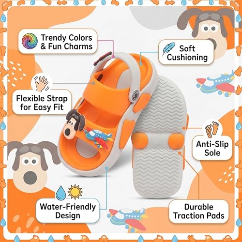 Image of Foot Trends Soft EVA Kids Sandals | Lightweight with Adjustable Strap | Soft Cushioning Sandals for Kids Boys and Girls