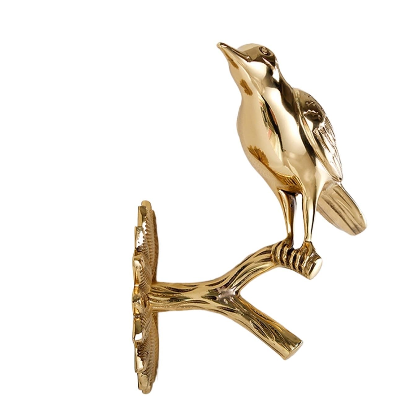 Brass Curtain Tieback Hook Retro Brass Curtain Hooks Copper Bird Tiebacks Bedroom Living Room Curtains Holder(1 piece right)