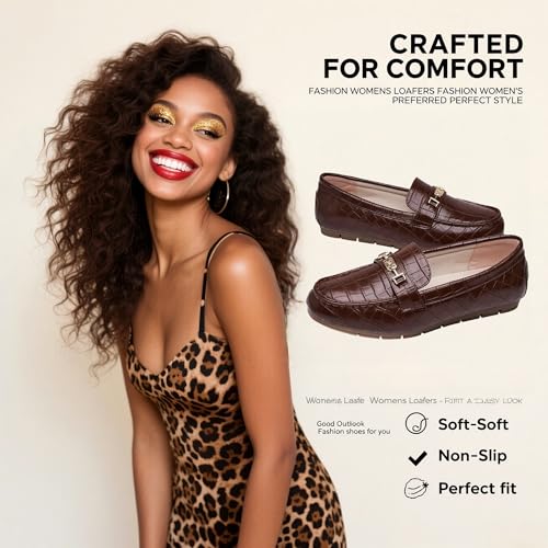 Image of Women's Loafer Shoes Leisure Slip On Work Shoes Comfort Walking Flats
