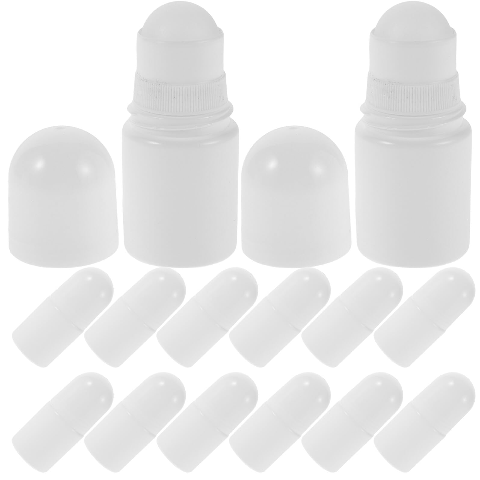 Gatuida Bottiglia Roll-on Ricaricabile 50ml in Plastica Bianca | 30 Pezzi, Sigillo a Perdite, Resistente Agli Urti, per Skincare e Viaggio