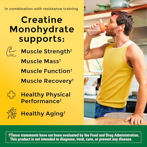 Nature Made Creatine Monohydrate Powder 5 g per Serving, Unflavored Drink Mix Powder, Muscle Support, 450 g, 90 Day Supply - Image 3